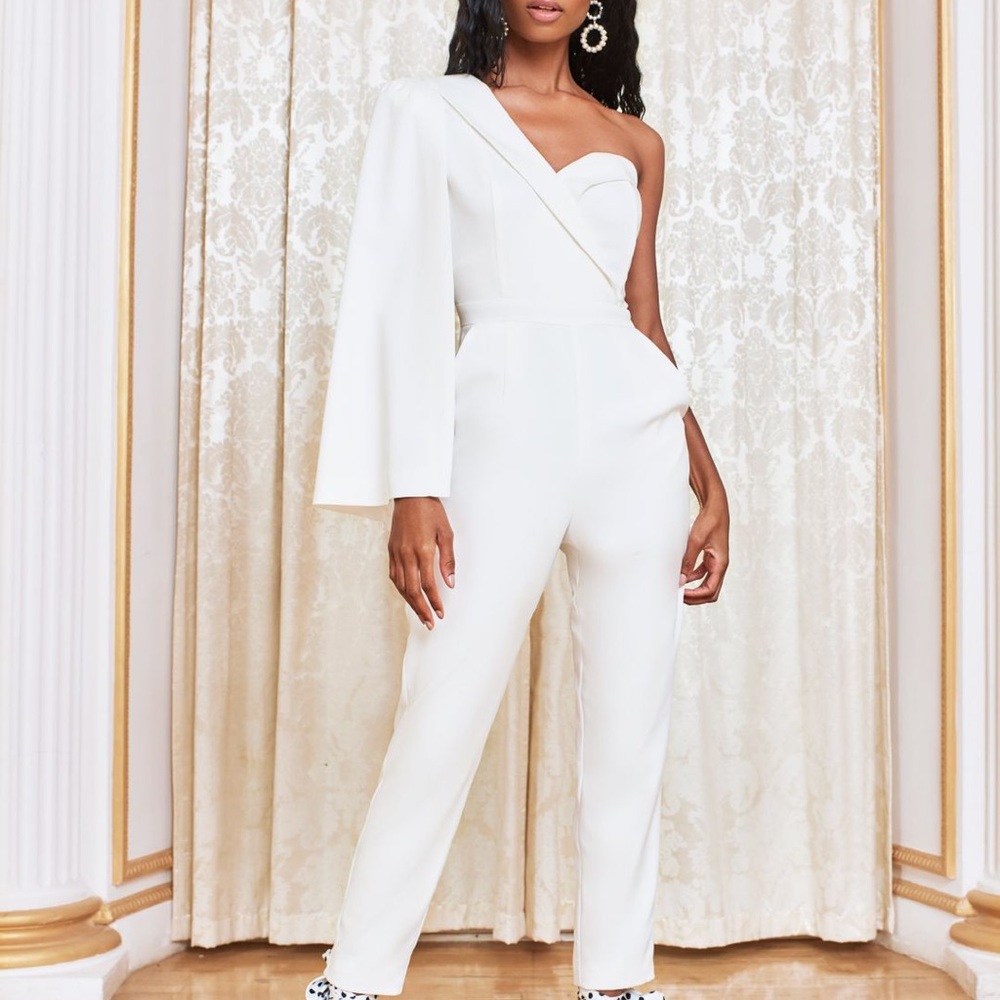 SOLD White Jumpsuit by Lavish Alice